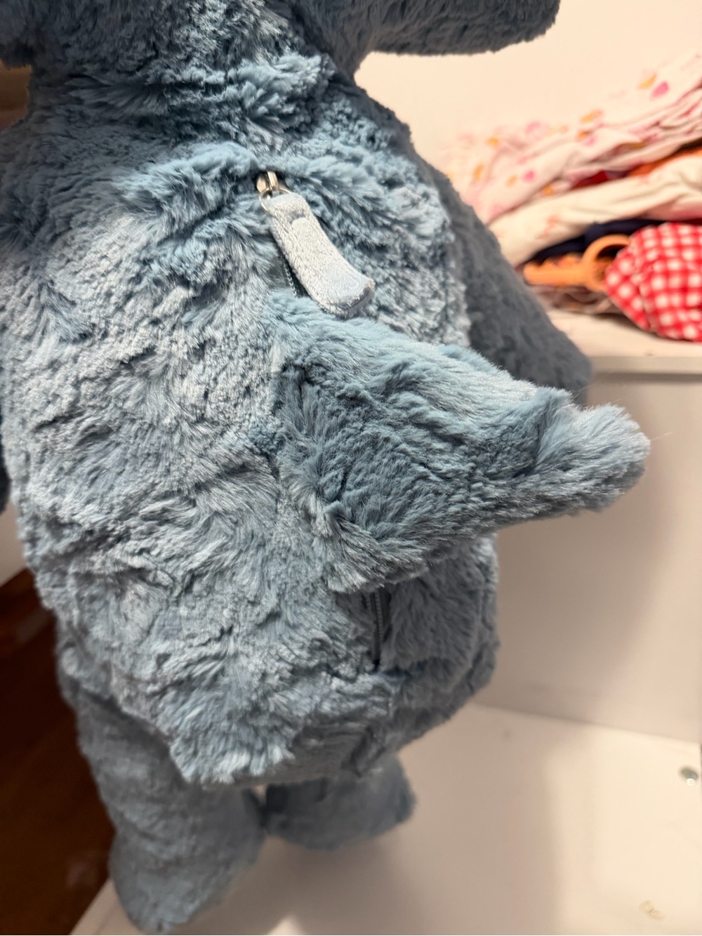Hammerhead Plush Character Toy in Dusty Blue - Picture 4 of 5